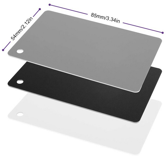 SLR 화이트 밸런스 카드 18% 그레이 카드 노출 사진 카드 사용자 정의 보정 그레이 카드 카메라 체커 비디오, 하나, 1개