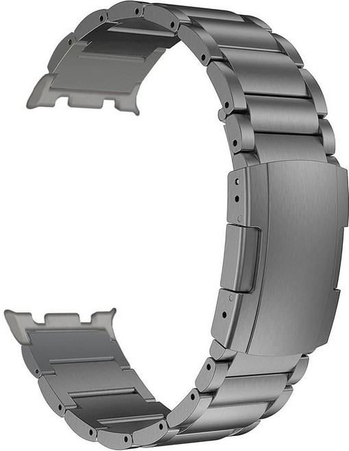 MaKTech 티타늄 밴드 갭 커넥터가 없는 메탈 팔찌 스트랩 삼성 갤럭시 워치 8 40/44mm 및 클래식 46mm [2025]용 (실버), 회색