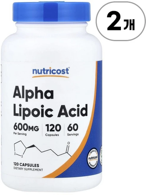 뉴트리코스트 알파 리포산 300mg Nutricost Alpha Lipoic Acid 300 mg 120정, 2개 - 쿠팡