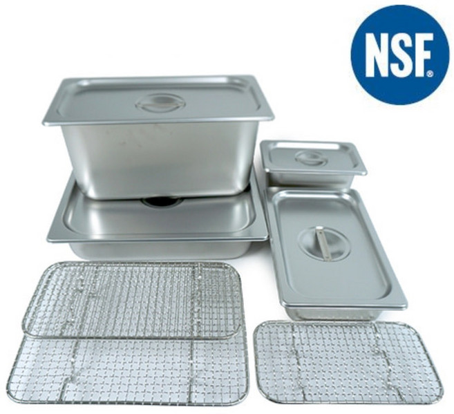 레스토 NSF 인증 304 스텐밧드 모음 사각스텐통 스텐 바트 밧드 업소용 반찬통 신상품, 1개