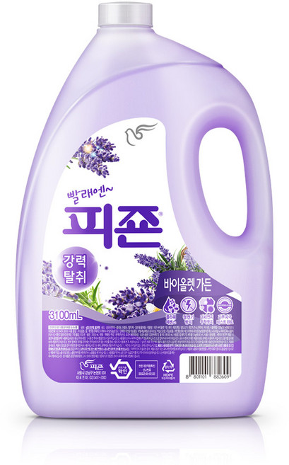피죤 강력탈취 섬유유연제 바이올렛 가든 본품, 3.1L, 4개