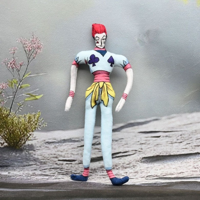 헌터X헌터 포즈 인형 철사 뼈 움직이는 이상한 웃긴 흉물 솜인형 15cm 28cm, 히소카, 1개