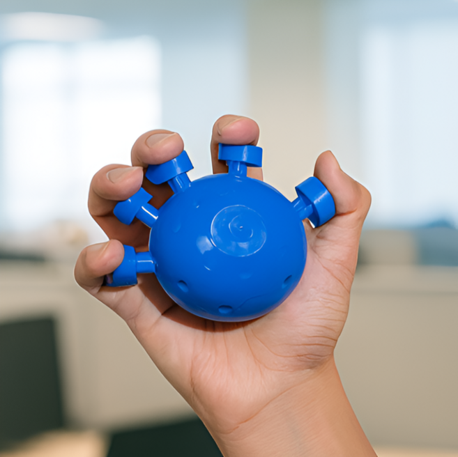 다파라 무소음 볼그립 악력기, 1개, 블루