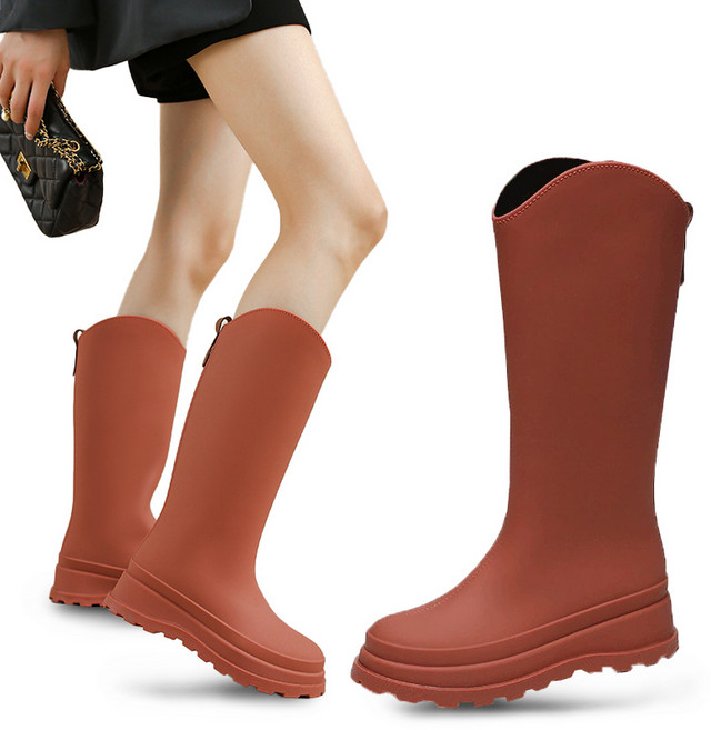 스토리원 여성 종아리 기장 롱 레인부츠 장화 방한 겨울 부츠 SH-RBT-S480