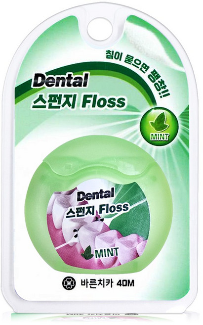 보성 바른치카 스펀지 치실 민트 40m, 1개입, 1개