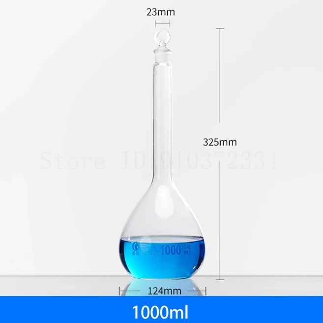 1251025501002005001000ml 클래스 A 붕규산 유리 실험실 마개가 있는 갈색 부피 플라스크, 11 1000ml