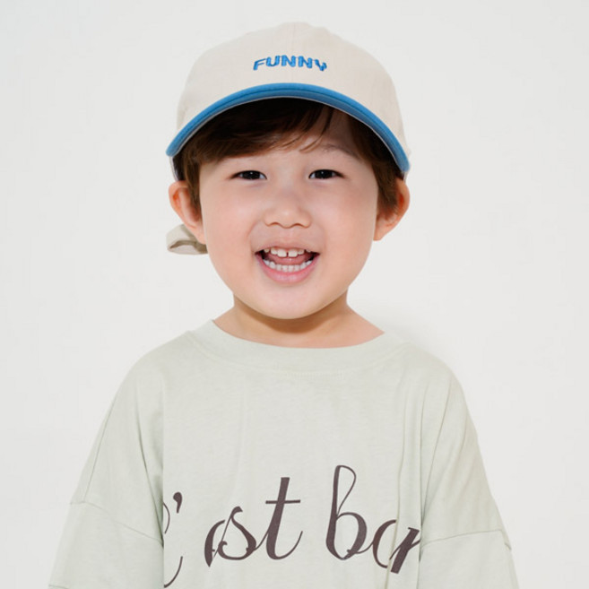 퍼니베베 FUNNY 배색 캡모자 유아동모자