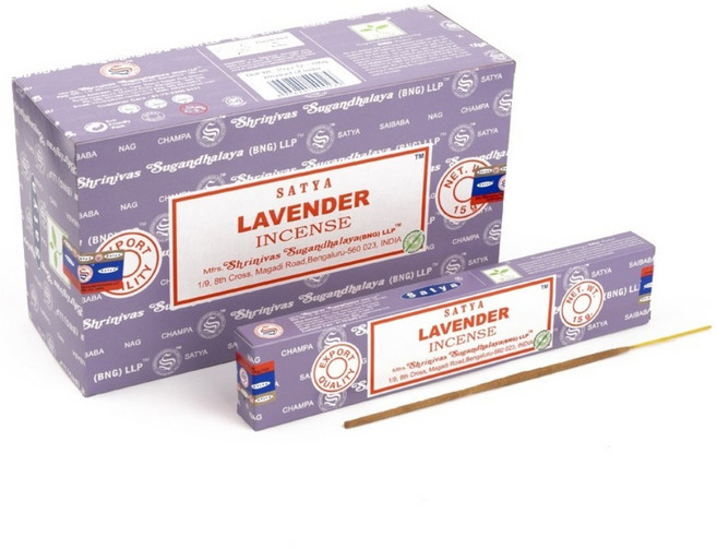 사티아 나그참파 인센스 스틱 15g x 12p 180g, 라벤더