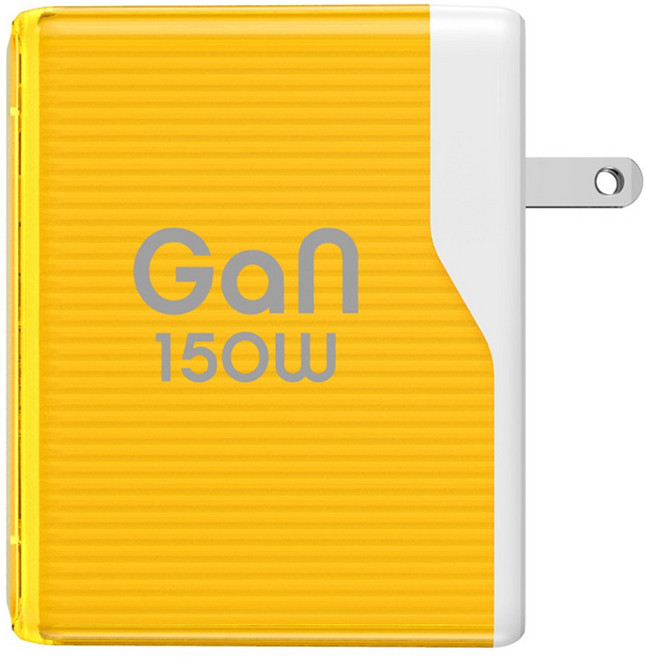 bitro GaN 150W 氮化鎵四孔急速快充電源供應器 TYPE C x3 USB Ax1, 夏夜黃, 1個