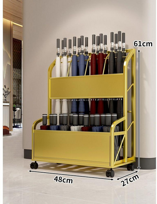 업소용 우산꽂이 대용량 보관함 철제 예쁜 거치대 사무실 학원 대형 중국 우선, 3. 골드 오퍼 - 우산 32개, 1개