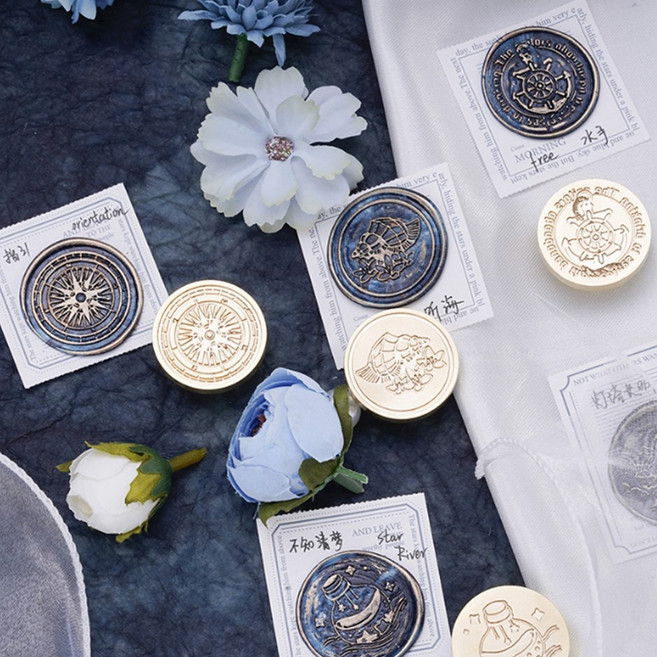 항해 실링왁스 인장 도장 스탬프 씰링 청첩장, 3.산호초 (SW-157)