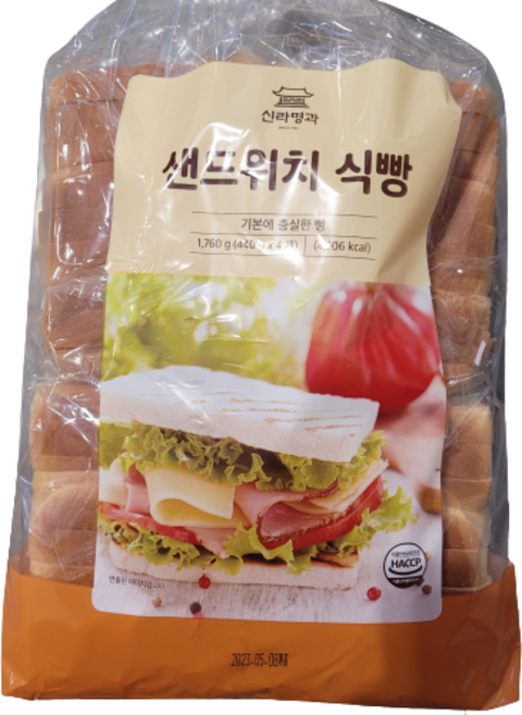 코스트코 신라명과 샌드위치 식빵 4봉입, 1개, 1.76kg