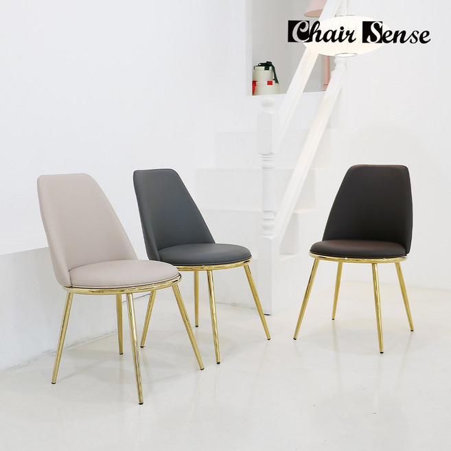 체어센스 비엔나 골드 카페 식탁 의자, 비엔나 그레이, 1개