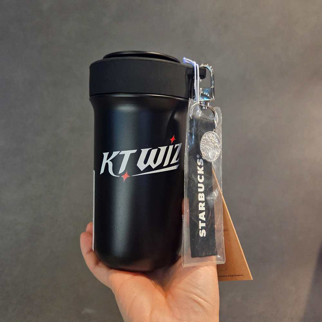 스타벅스 캔쿨러 텀블러 473ml KBO콜라보 + 쇼핑백 세트, 1개, KT위즈