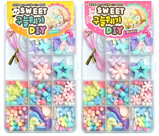 스위트데이 스위트구슬꿰기 1개 구슬/비즈 DIY 키트, 2세트