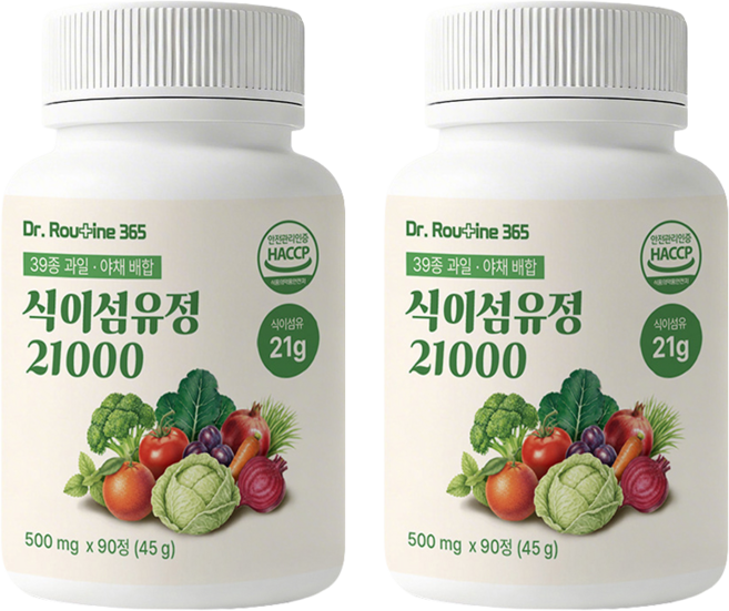 닥터루틴365 3개월분 식이섬유 정 21g 식약청인증, 2개, 90정