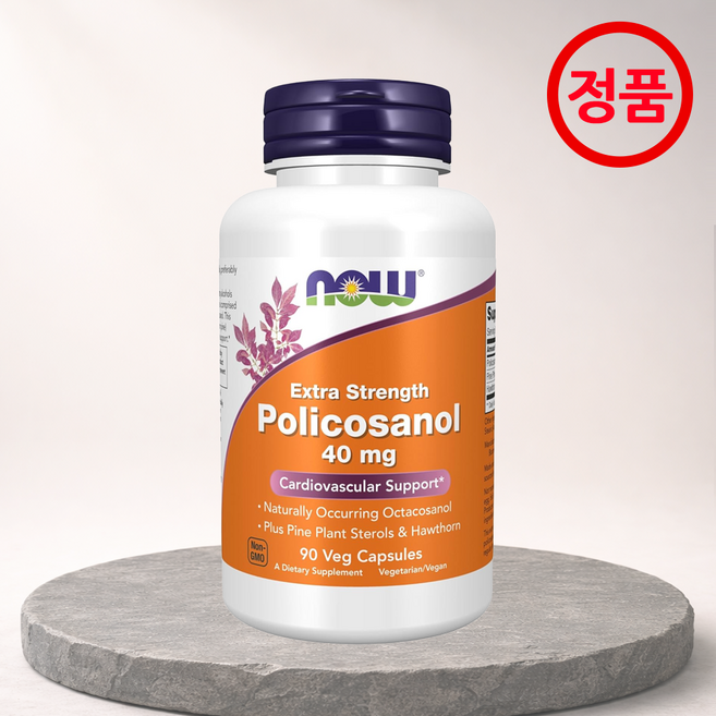 나우푸드 폴리코사놀 40mg 식물스테롤 산사열매 베지캡슐 90정, 2개