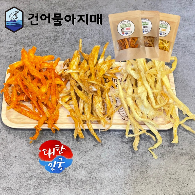 국산 시즈닝 먹태마루 양념 먹태 먹태채, 간장맛(60gX10팩)