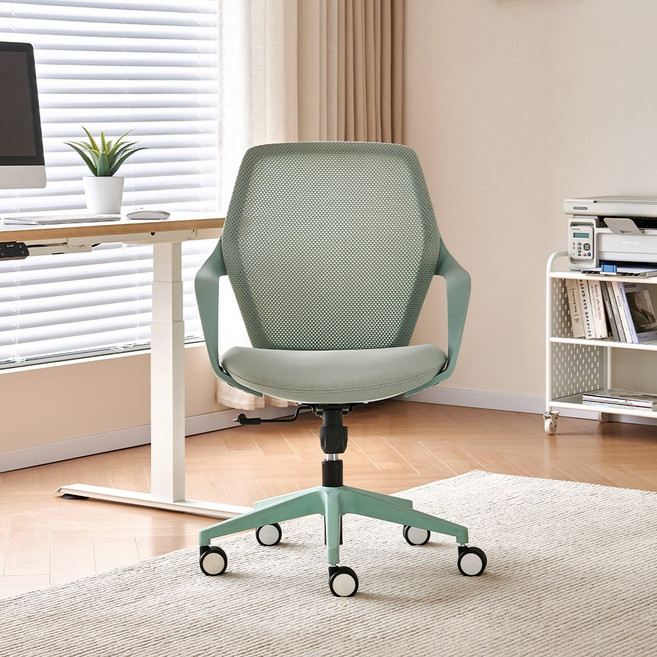 아우스 DS01 메쉬 사무실 학생 컴퓨터의자 사무용 공부 게이밍 책상 의자, 민트
