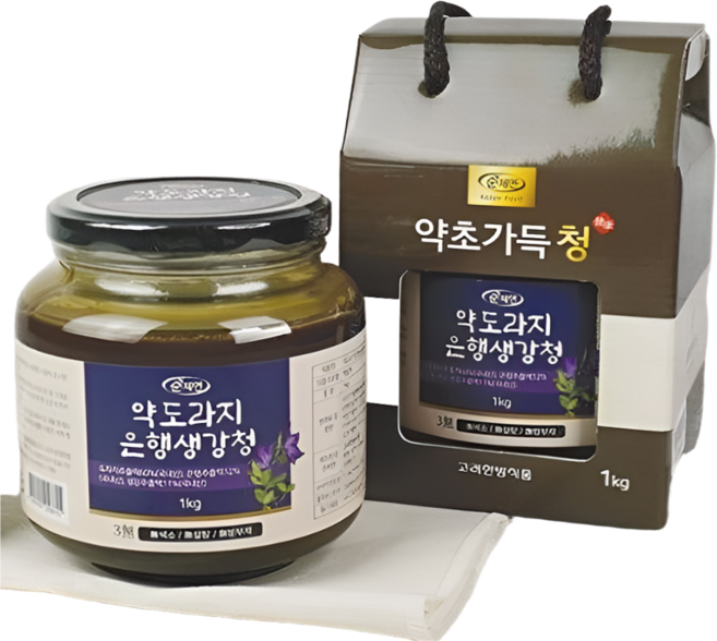 고려한방식품 약도라지 은행 생강청 국내산 대용량 1kg 3년근이상 약도라지 100%, 1개