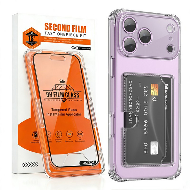 Mededo 카드 수납형 휴대폰 케이스 고화질 필름 도구 세트