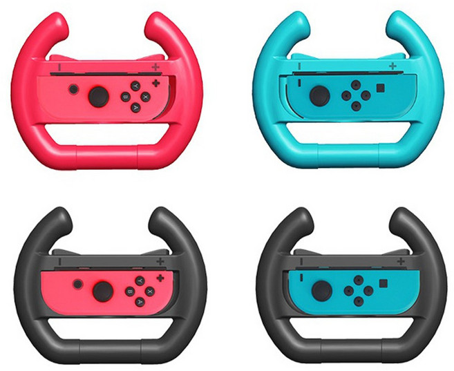 DOBE 닌텐도 스위치 마리오 카트 레이싱 조이콘 핸들 세트 TNS-852B, 레드1개+ 블루1개 set, 1개