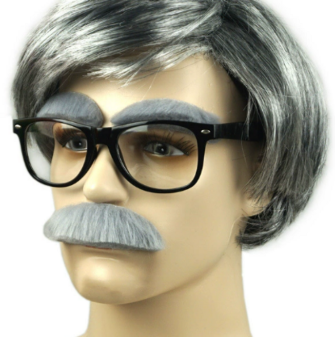 퀘인트 웃긴 할아버지 가발, 1개, 혼합색상