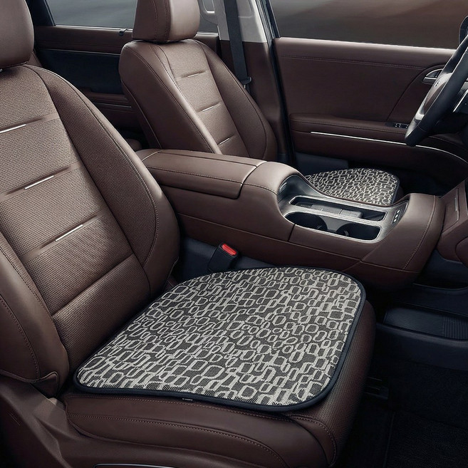 논슬립 자카드 자동차 통풍 방석, 페블 화이트, 1개