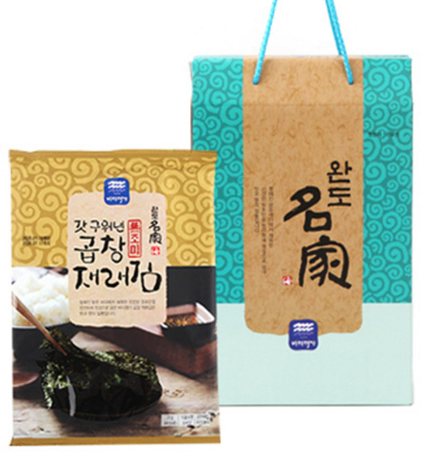 [완도명가] 갓구워낸곱창재래김(무조미)선물세트 3호