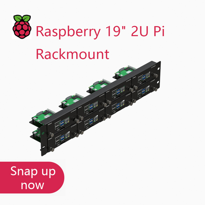 UCTRONICS 라즈베리 파이 랙 마운트 금속 2 단 키트 8 4B3B 3B 보드 기타 광고 지원 19 인치 2U, 1개