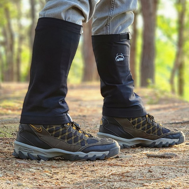 (국산) 사계절 발목토시 좌우세트-바지오염방지 등산스패츠 발토시 각반 숏스패츠 공사현장 농촌 작업용 미니스패츠 남여공용, 블랙