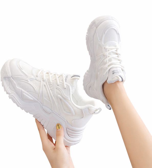 차쿠 여성 키높이 운동화 여성용 키높이 스니커즈 어글리 속굽 운동화