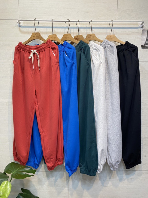 남여공용 에어 벌룬 조거 스트링 밴딩 팬츠