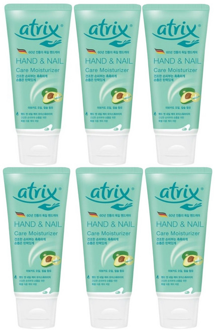 아트릭스 핸드 앤 네일 케어 모이스춰 라이저, 100ml, 6개