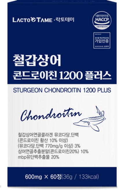 콘드로이친 1200 락토칼슘 상어연골 MBP유단백추출물, 1개