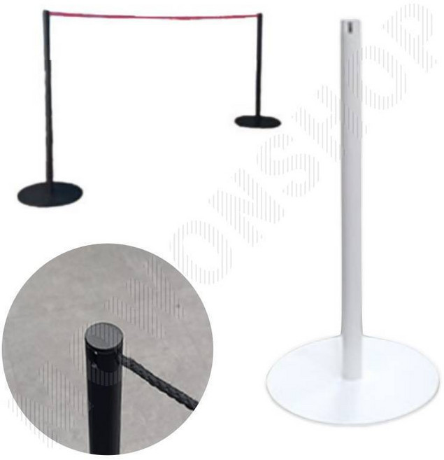 미니 차단봉 낮은 전시 미술관 갤러리 가이드라인 흰색 로프1.5m 안전가이드 안전가이드라인, 1.(로프 블랙1.5m), 1개