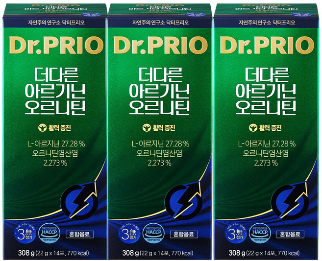 닥터프리오 리뉴얼 더다른 아르기닌 오르니틴 308g, 3박스
