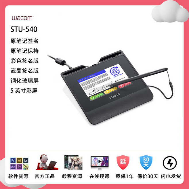 전자 서명 패드 화이트 주문표 회색 DS101S 관리자 계약 전자패드, STU540, 1개