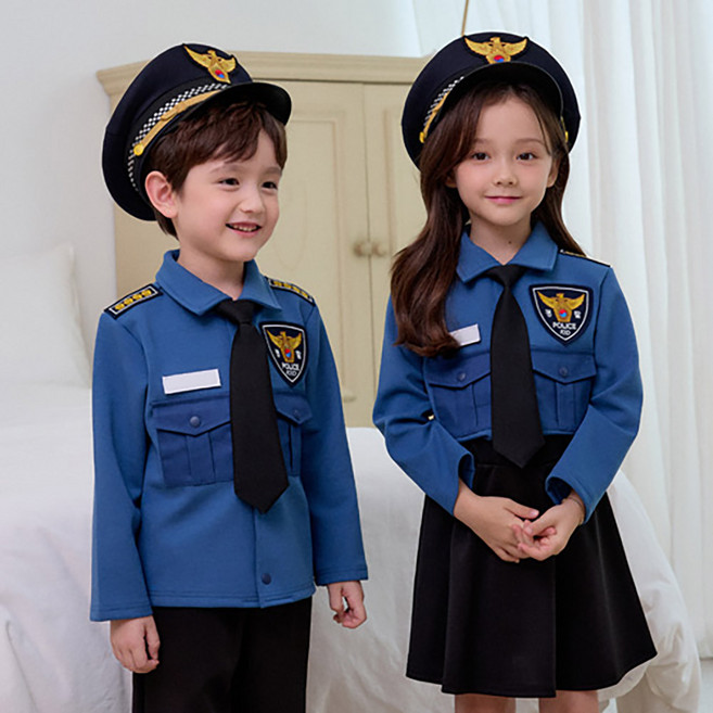 [꼼마제이] 코스튬 경찰복 넥타이 유아 넥타이