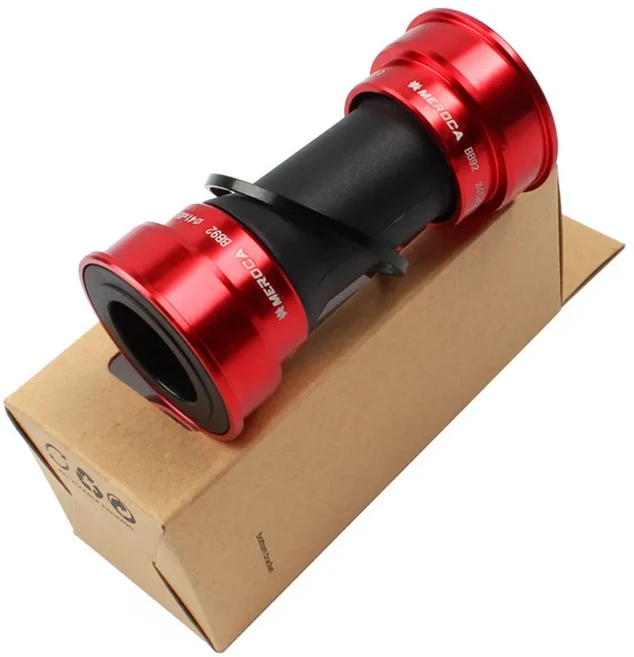 MEROCA BB92 MTB 프레스핏 하단 브래킷 41mm 도로 자전거 PF92 BB86 BB90 BB 24mm 크랭크셋 체인셋 크랭크, 01 빨간