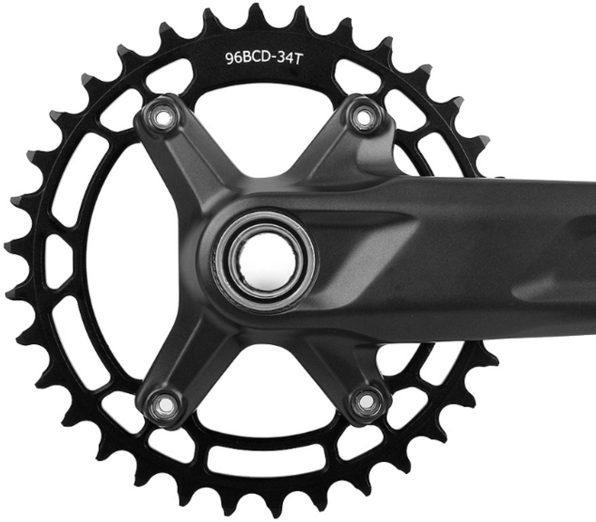 시마노호환 10단 11단 12단용 싱글체인링 BCD96 비대칭 체인링, 38T, 1개