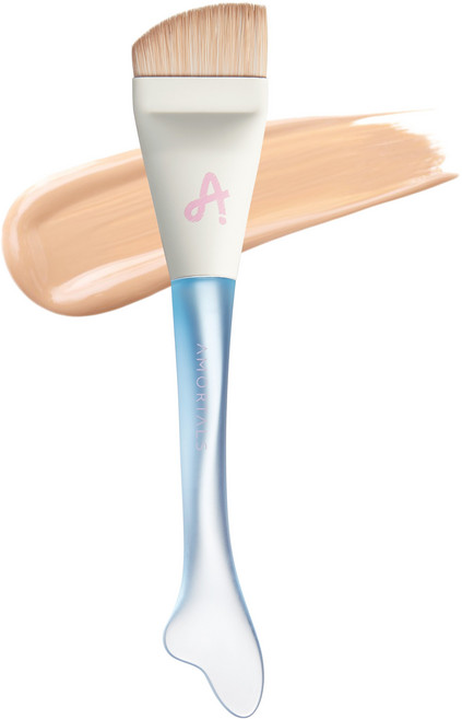 아모탈스 투인원 납작 파운데이션 브러시 메이크업 브러쉬, 1개, 스파츌라 핸들