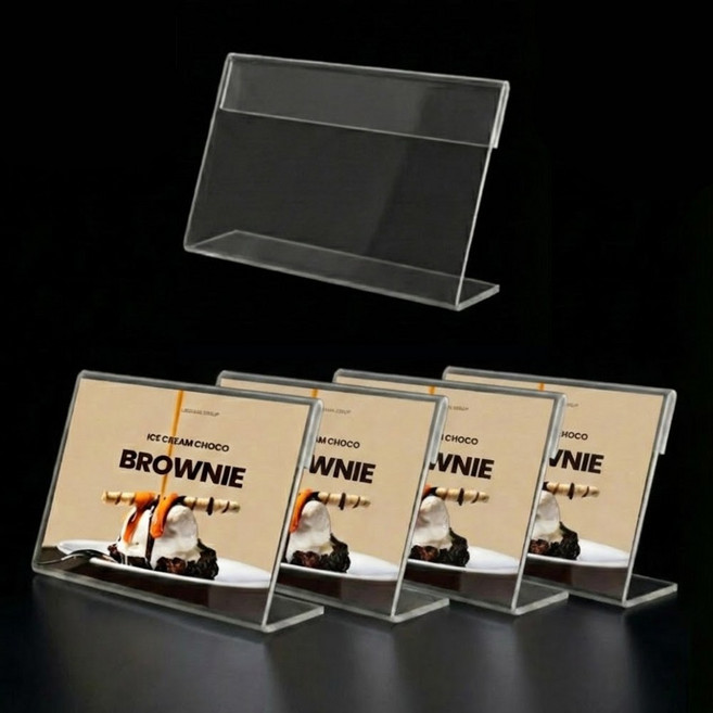 메뉴나 가격표 안내 투명 아크릴 명함 사이즈 POP 스탠드, 5개