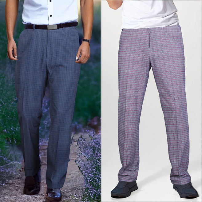 제이케이룩 LIO타탄체크 히든밴딩 쿨링바지 스판팬츠 골프 정장