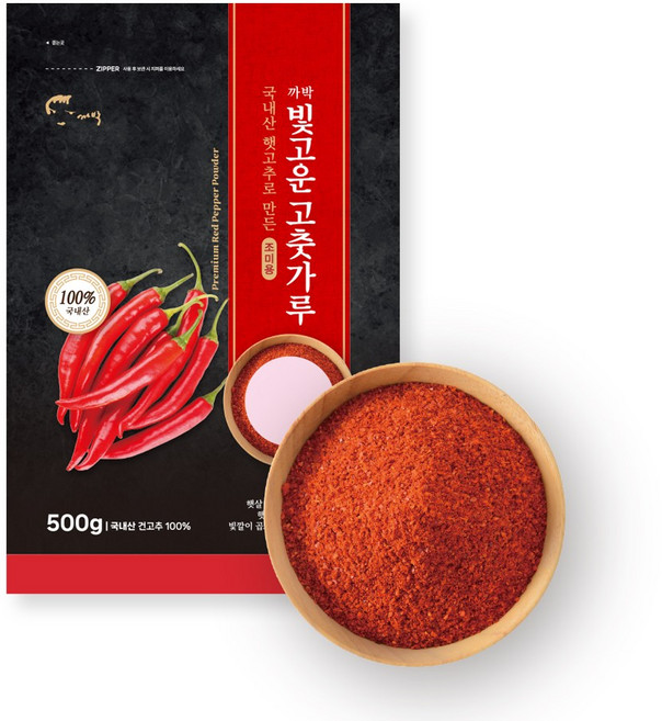 까박 국산 24년도 빛고운 고춧가루 500g 중간입자 조미용 김장용, 1개