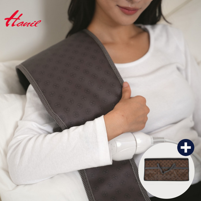 [26년 프리미엄] 한일 원적외선 게르마늄 허리 온열찜질기 벨트형 어깨 무릎 전기찜질, 베이지, DB120