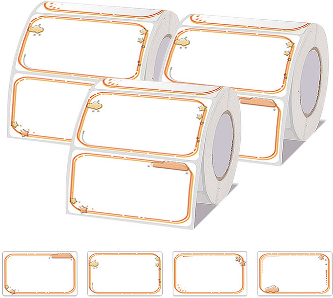 인트그로 T300 라벨프린터 전용 라벨지 50 x 30mm, 05. 스타 x 3롤