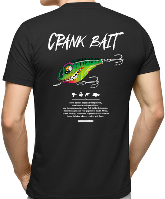 크랭크베이트 기능성 반팔 낚시티셔츠(블랙)
