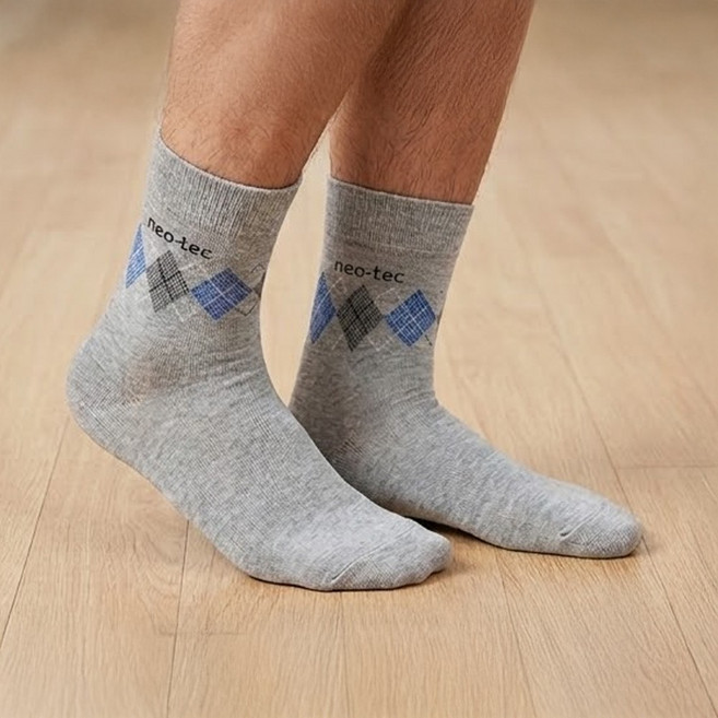 국산 남자 미끄럼방지 양말 할아버지 발목 조임없는 당뇨 양말 무압박 성인 발목조임 없는 중목양말 노인 장기요양 복지용구 실버용품 요양등급 어르신용품
