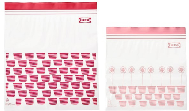 이케아 ISTAD 이스타드 지퍼백 2.5L 1.2L 50장 위생팩 밀폐비닐 보관백 음식보관 주방용품